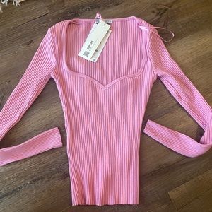 Long sleeve ribbed top